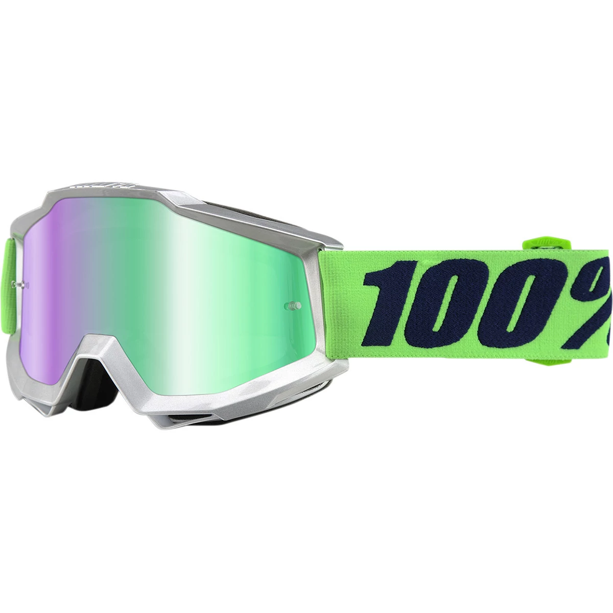 Мотоочки 100% Accuri Nova/Mirror Green Lens